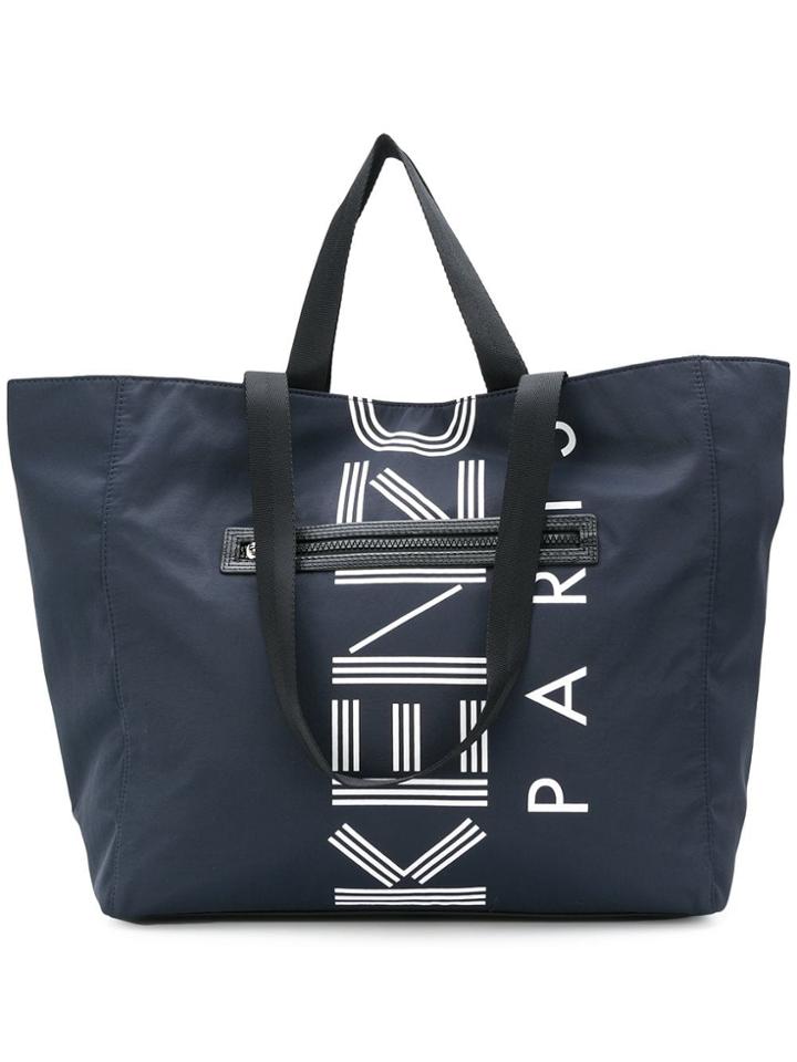 Kenzo Logo Shopping Tote - Blue