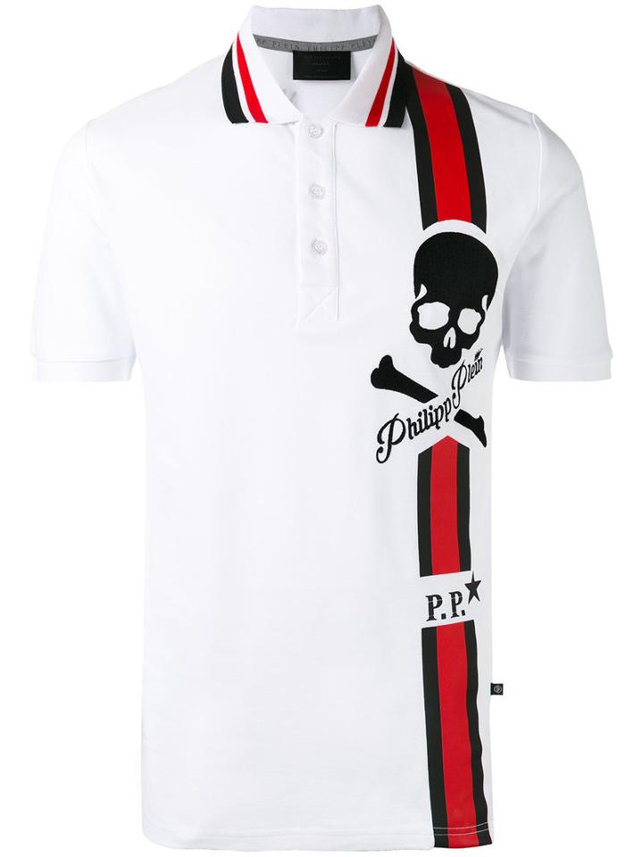 Philipp Plein - Upstairs Polo Shirt - Men - Cotton - L, White, Cotton