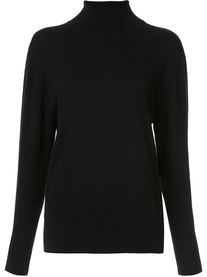 Ryan Roche Turtleneck Jumper, Women's, Size: Medium, Black, Cashmere