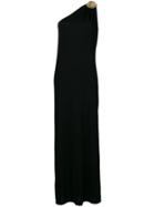 Elena Makri Clam Buckle One Shoulder Dress - Black