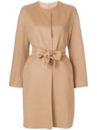 Max Mara Tied Front Coat - Nude & Neutrals