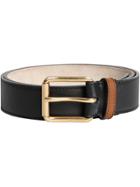 Burberry Two-tone Trench Leather Belt - Black