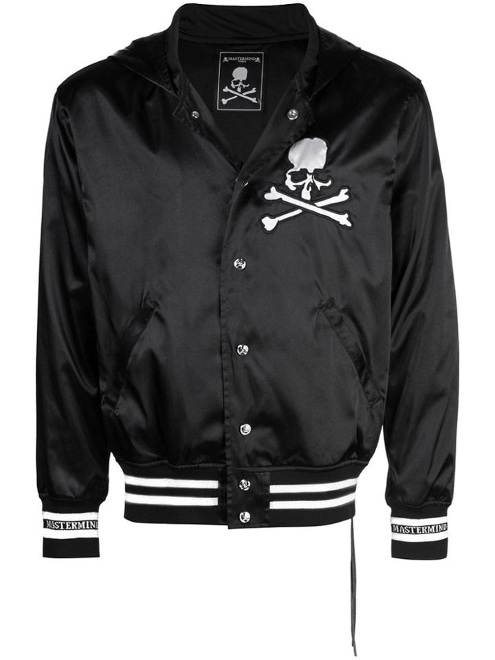 Mastermind World Skull Baseball Jacket - Black