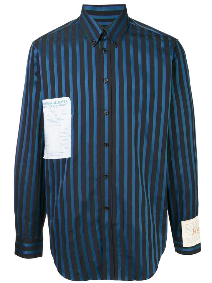 Martine Rose Flyer Patch Shirt - Blue