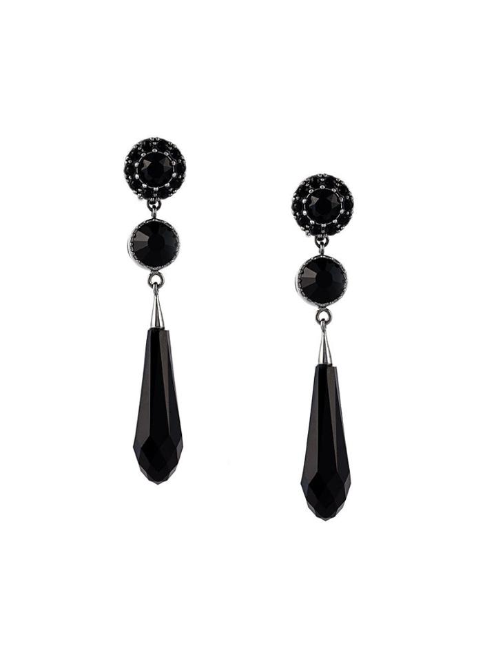 Givenchy Tear Drop Earrings - Black
