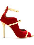 Malone Souliers By Roy Luwolt Velvet Pumps - Red