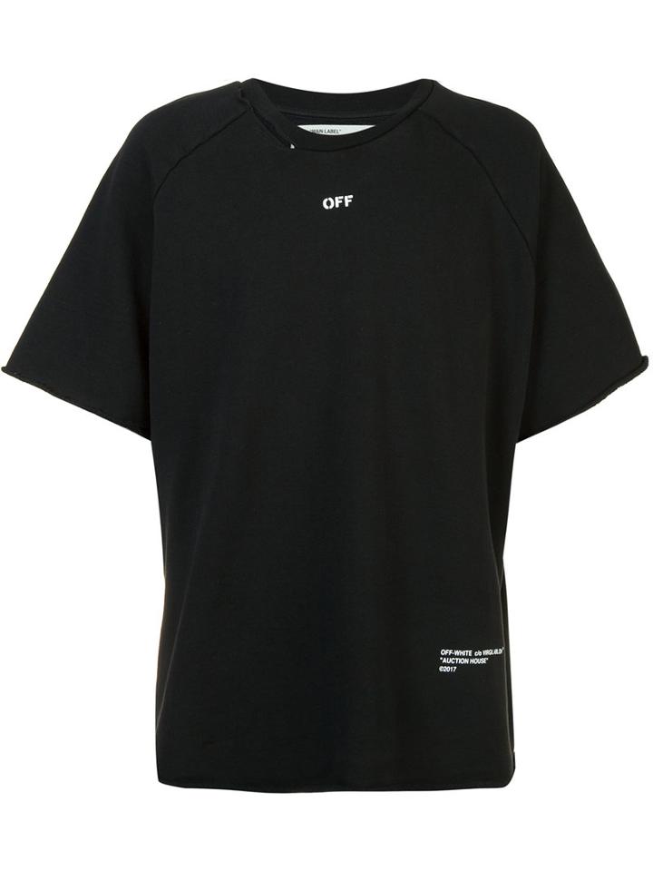 Off-white - Auction House Distressed Sweatshirt - Men - Cotton - L, Black, Cotton