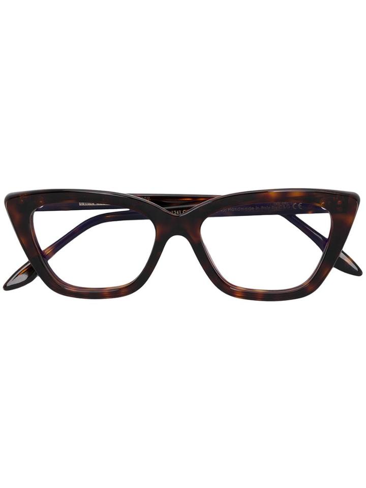 Cutler & Gross Cat Eye Glasses - Brown