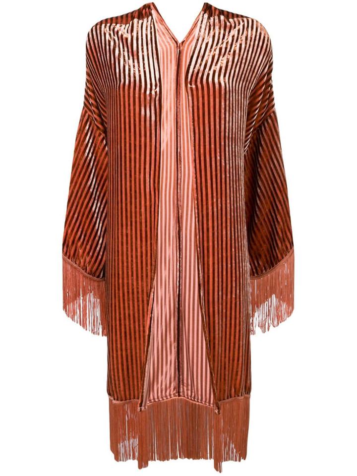 Antonelli Striped Kimono Jacket - Red