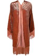 Antonelli Striped Kimono Jacket - Red