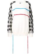 Facetasm Contrast Colour-block Sweater - White