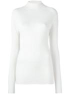 Victoria Beckham Turtleneck Jumper, Women's, Size: 3, White, Silk/cotton