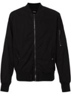 Hudson Zipped Bomber Jacket, Men's, Size: Medium, Black, Cotton/supima Cotton