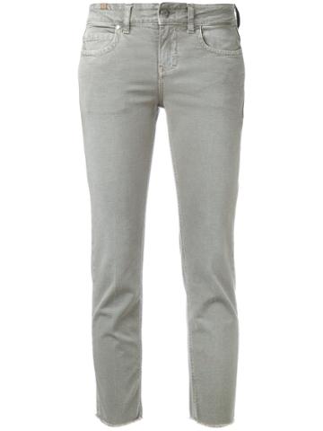 Notify - Capri Canvas Jeans - Women - Cotton/spandex/elastane - 30, Grey, Cotton/spandex/elastane