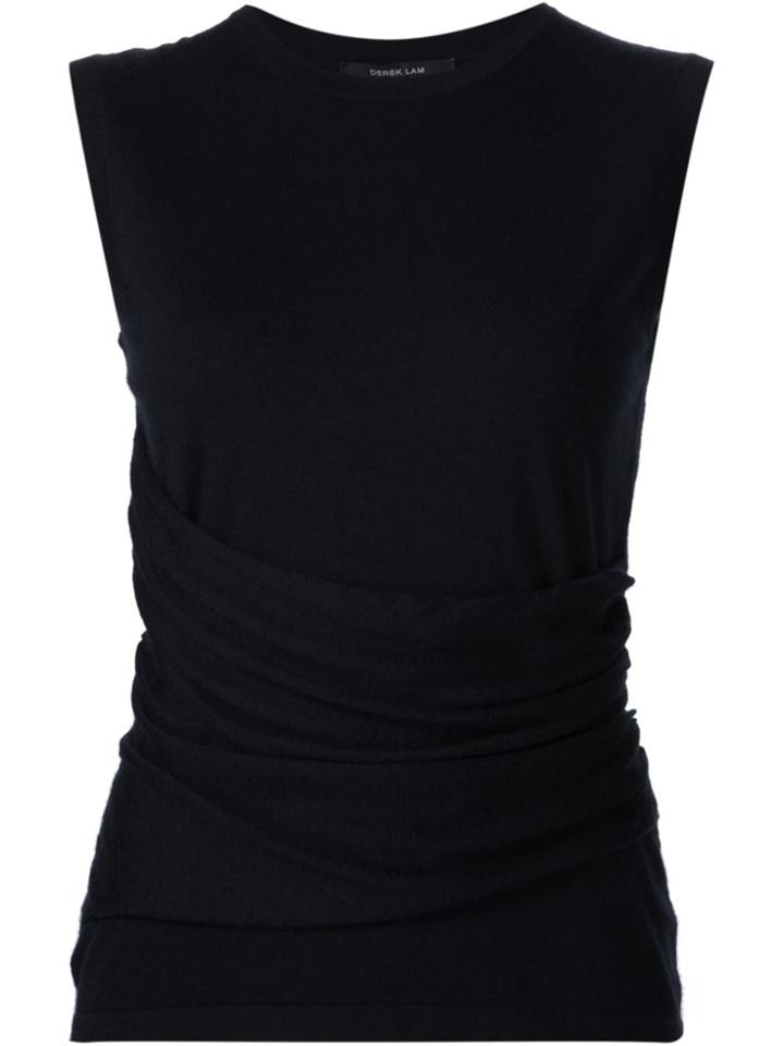 Derek Lam Sleeveless Gathered Top With Side Detail - Blue