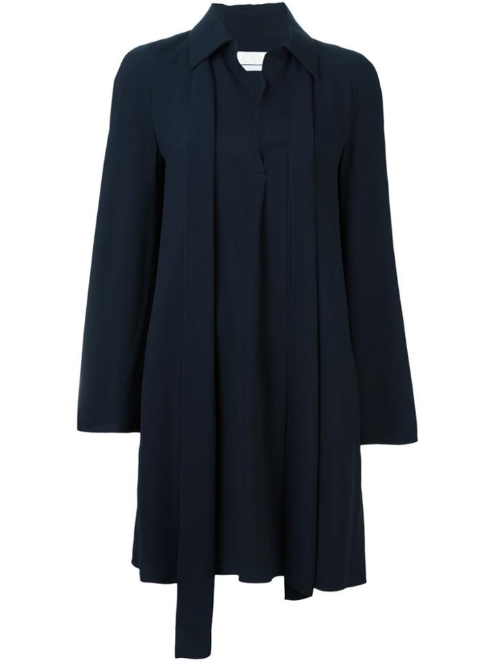 Chloé Neck Tie Dress - Blue