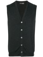 Drumohr Sleeveless V-neck Cardigan - Grey