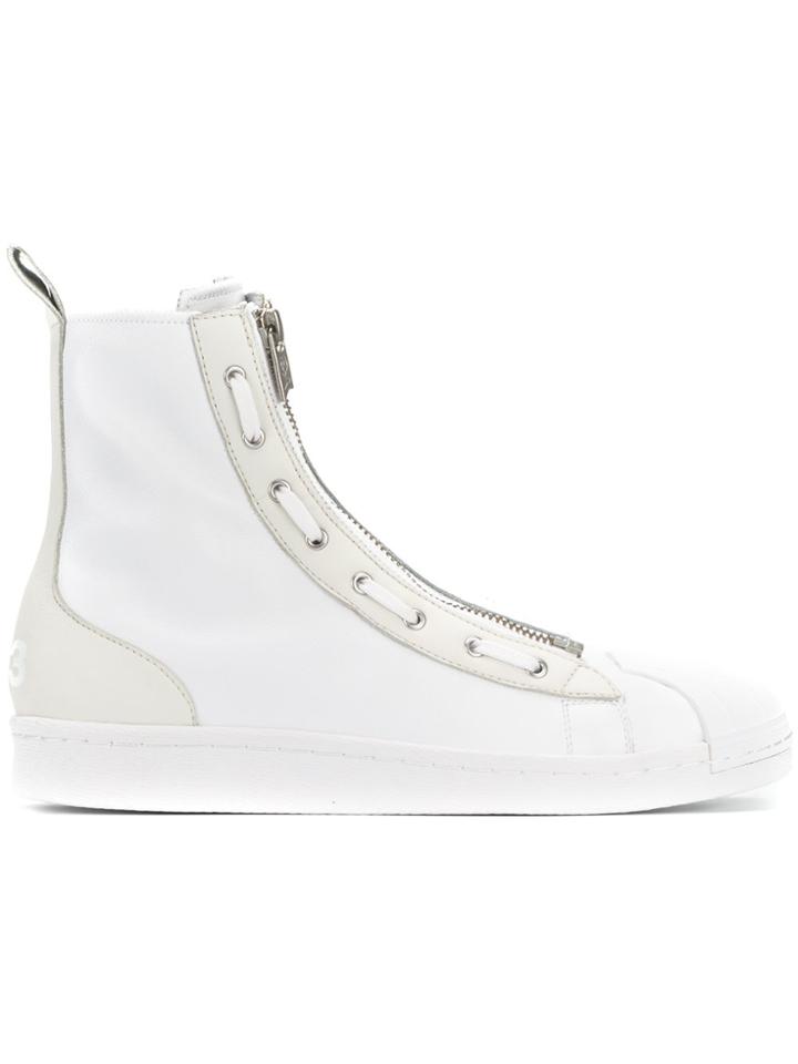 Y-3 Pro Zip High-top Sneakers - White