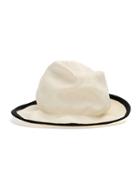 Horisaki Design & Handel Wrinkled Fedora Hat, Men's, Size: Medium, White, Straw