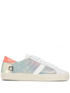 D.a.t.e. Iridescent Lace-up Sneakers - Silver