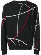 Les Hommes Urban Printed Sweater - Black