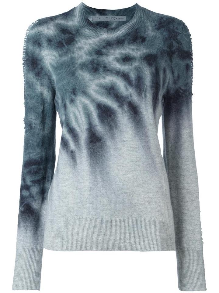 Raquel Allegra Tie-dye Shredded Sleeve Jumper, Women's, Size: 2, Green, Cashmere/merino