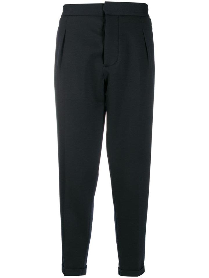 Corneliani Elasticated Suit Trousers - Black