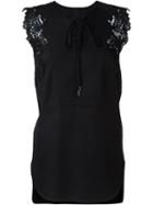 Ermanno Scervino Lace Detailing Lace-up Tank Top