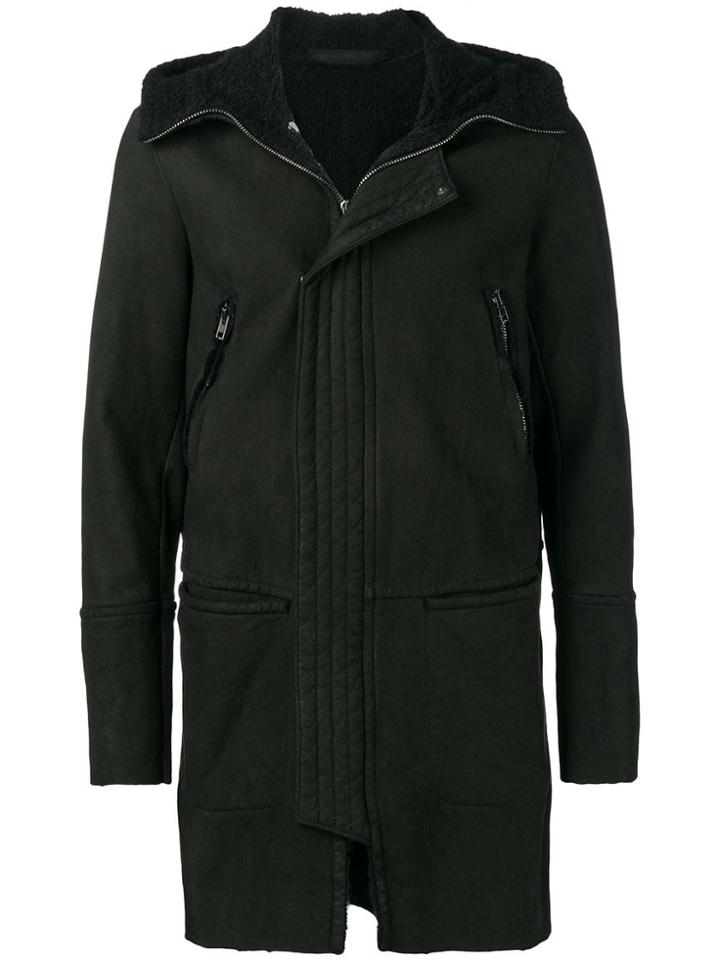 Salvatore Santoro Hooded Parka Coat - Black
