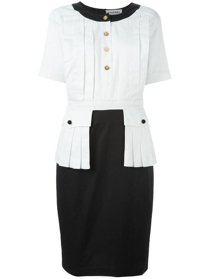 Chanel Pre-owned Monochrome Dress - White