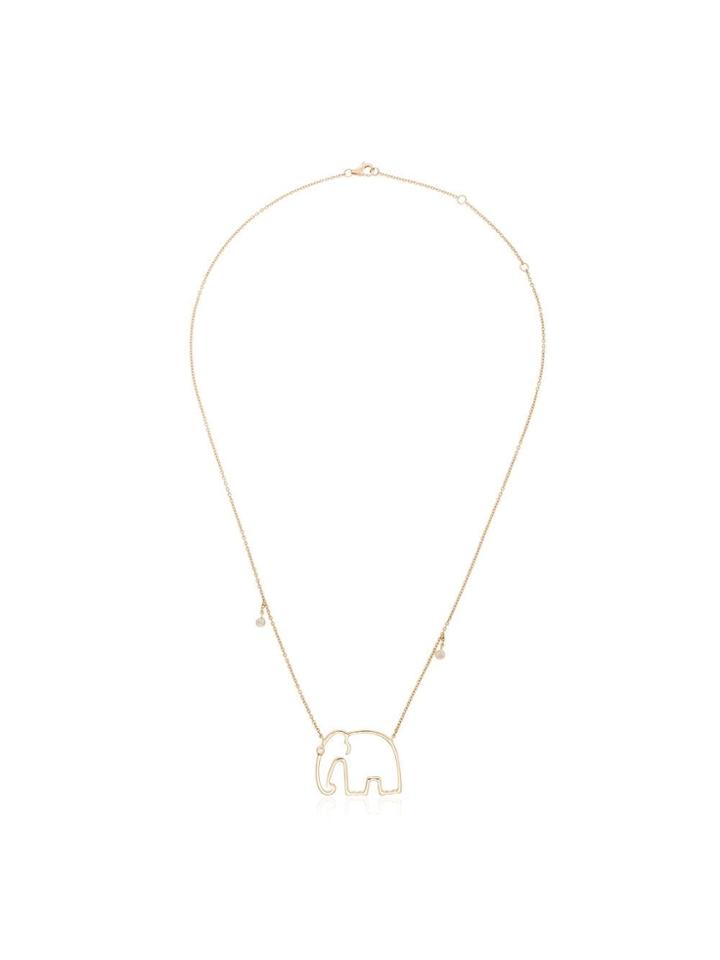 Yvonne Léon Elephant Charm 18kt Gold Diamond Necklace