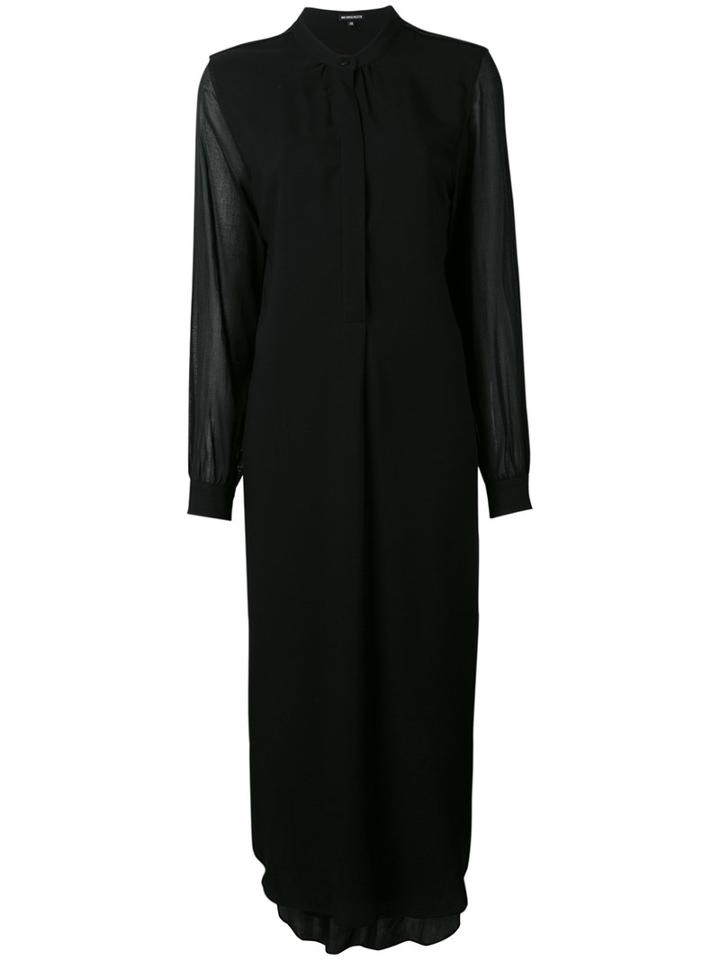 Ann Demeulemeester Long Shirt Dress, Women's, Size: 34, Black, Viscose/cotton