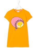 Fendi Kids Monster Print T-shirt, Girl's, Size: 14 Yrs, Yellow/orange