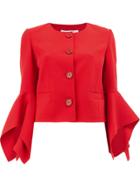 Oscar De La Renta Asymmetric Flared Cuff Jacket