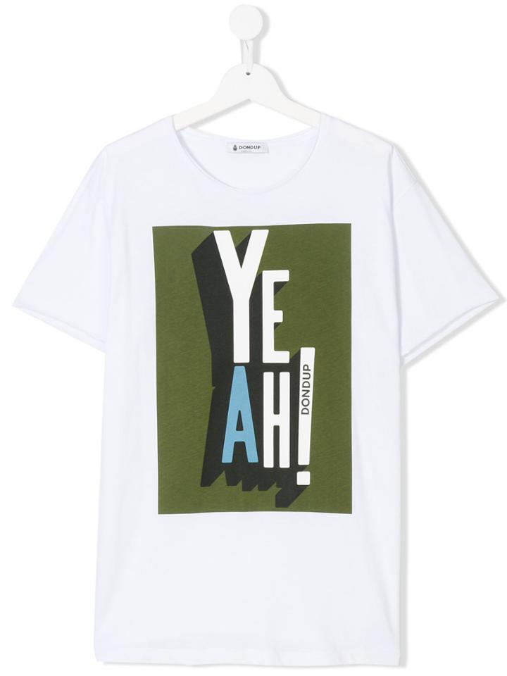 Dondup Kids Yeah! Print T-shirt - White