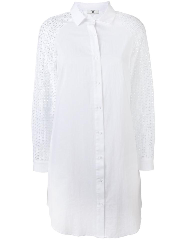 Twin-set - Cutout Sleeve Dress - Women - Cotton - S, White, Cotton