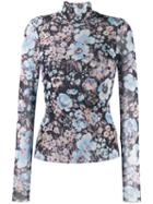 Baum Und Pferdgarten Floral Print Long Sleeve Top - Blue