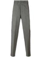 Ami Alexandre Mattiussi Side Stripe Tailored Trousers, Men's, Size: 46, Grey, Acetate/wool/polyester/viscose