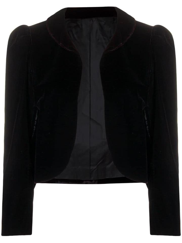 A.n.g.e.l.o. Vintage Cult 1970's Velvety Cropped Jacket - Black