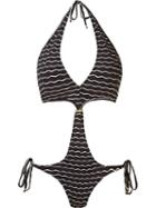 Amir Slama Striped Swimsuit