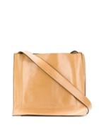 Miu Miu Pre-owned Embossed Logo Shoulder Bag - Neutrals