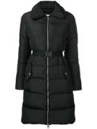 Versace Collection Zipped Padded Parka Coat - Black