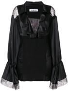 Almaz Lace Panelled Blouse - Black