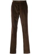 Tagliatore Corduroy Straight Leg Trousers - Brown