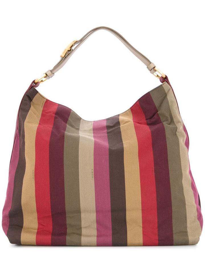 Fendi Pre-owned Pequin Pattern Shoulder Bag - Multicolour