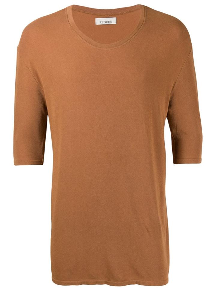 Laneus Half Sleeve Top - Brown