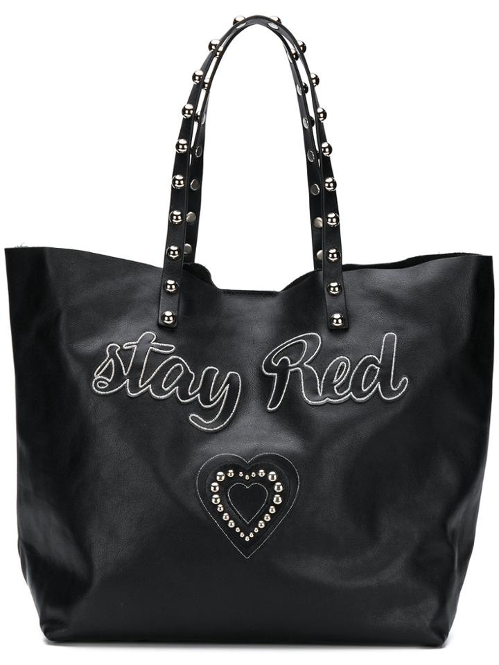 Red Valentino Stay Red Tote Bag - Black