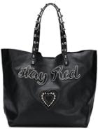 Red Valentino Stay Red Tote Bag - Black