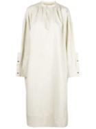 Jil Sander Oversized Long-sleeved Dress - White