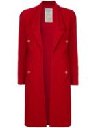 Chanel Pre-owned Open Midi Coat - Red